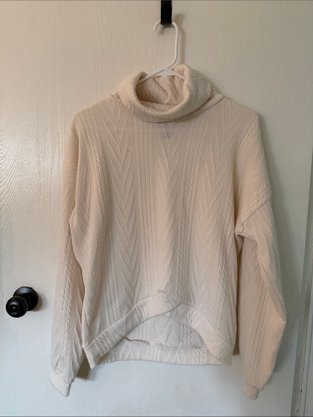 Daytrip Cream Cable Turtleneck Sweater - Picture 1 of 1